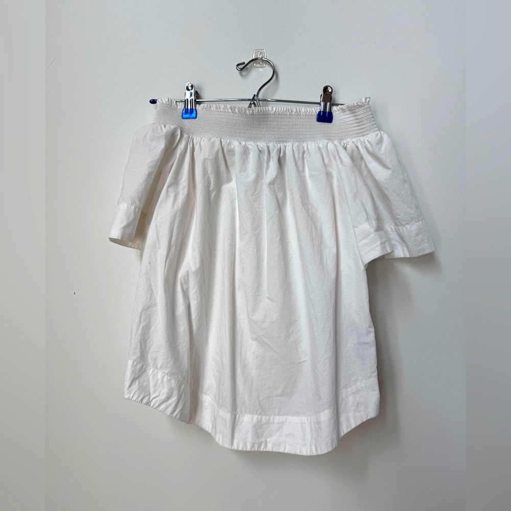J. Crew Off-The-Shoulder White Top